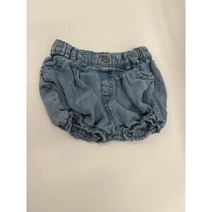MAYORAL Denim Baby Diaper Cover Shorts Bummies Infant Size 9 Months Bloomers